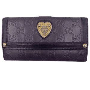 Authentic Gucci GG Dark Brown Long Wallet